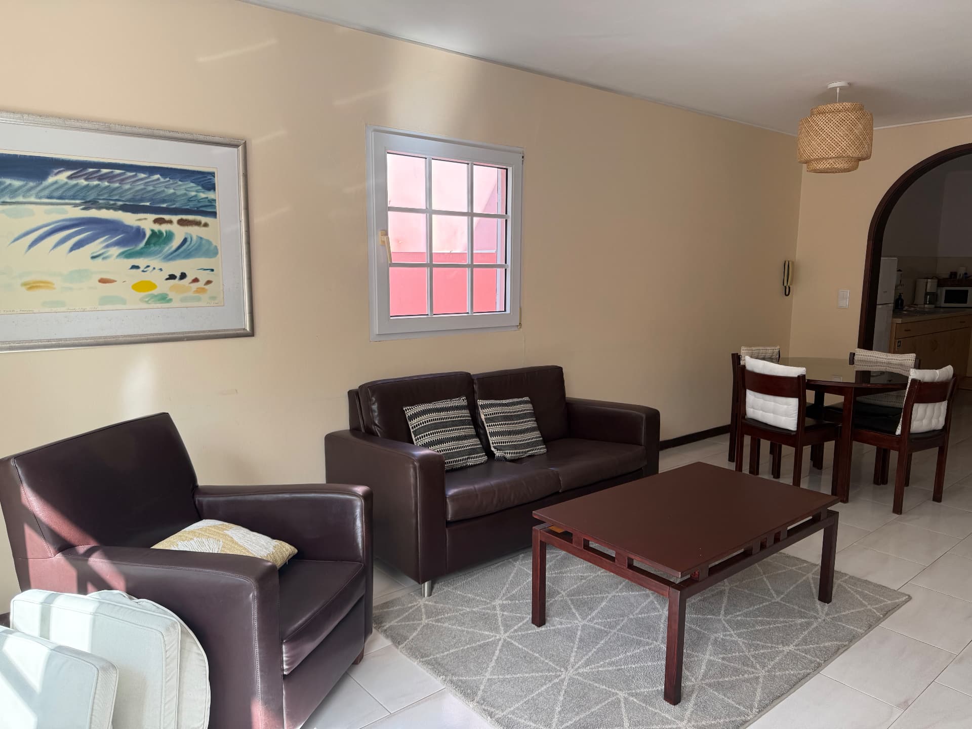Classic Villa lounge with local artwork